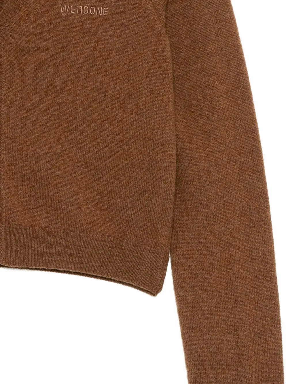 We11done Vest met geborduurd logo Bruin