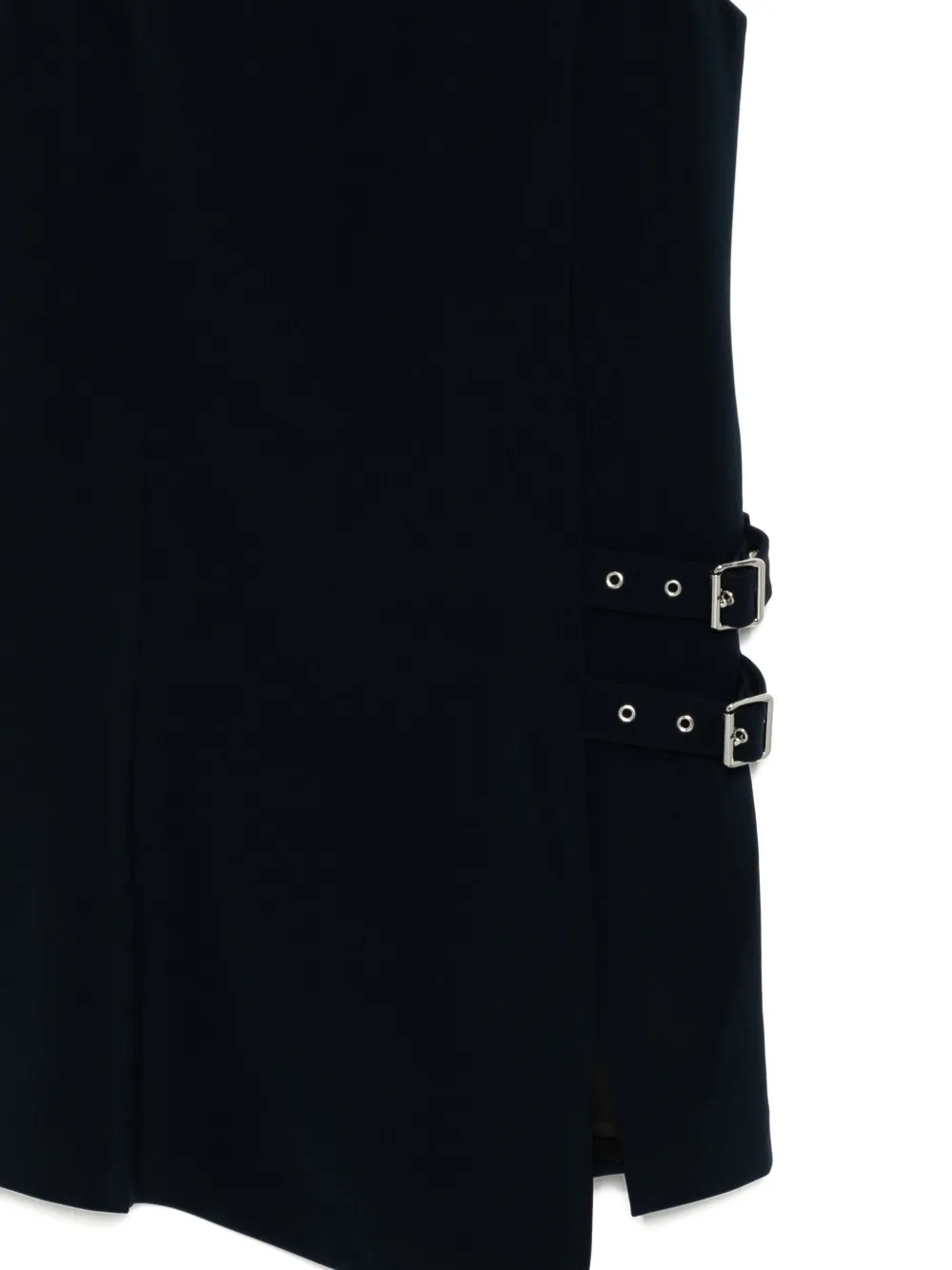 We11done Jurk met logoplakkaat Blauw