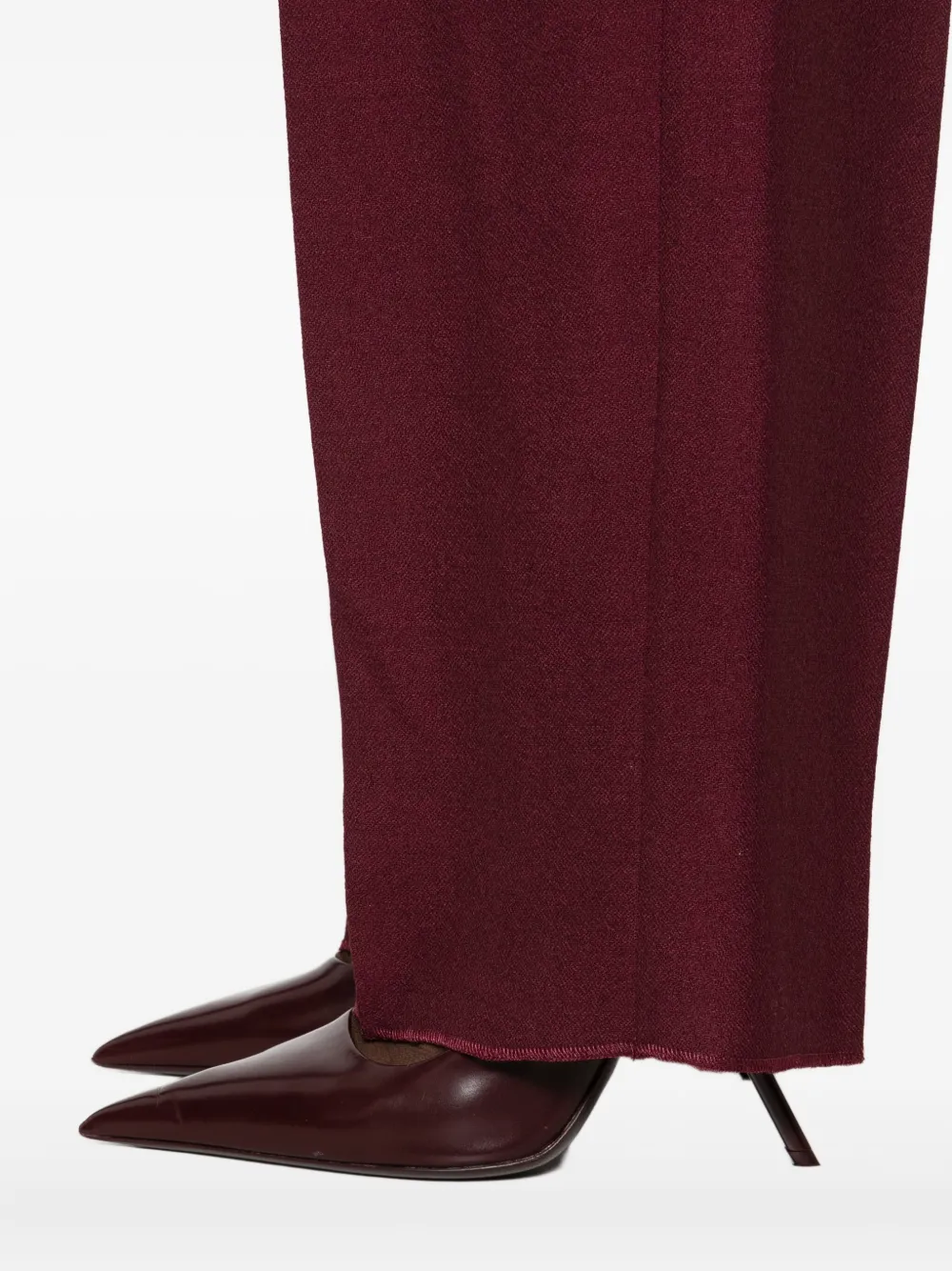 Marella Pleated High-waisted Trousers In Red