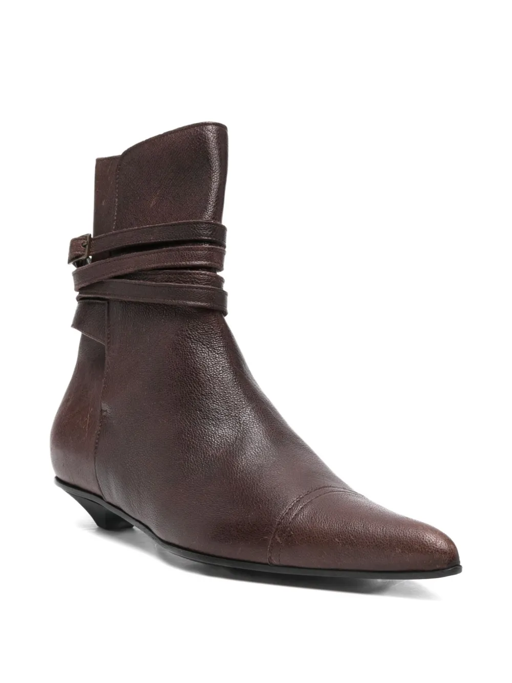 Romeo Gigli Pre-Owned 1990s leren enkellaarzen - Bruin
