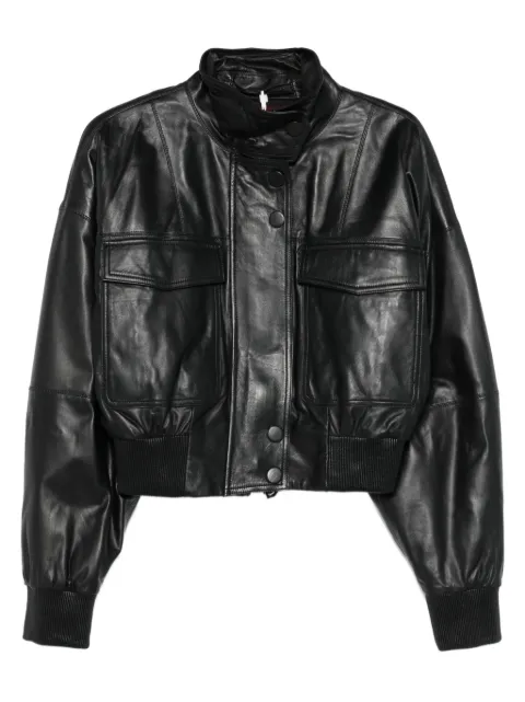 Marella leather bomber jacket