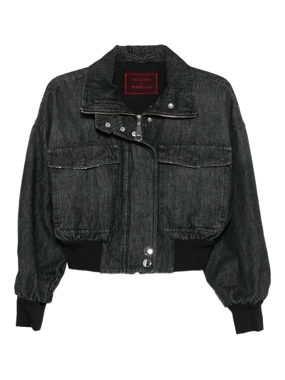 Marella cropped denim jacket | Black | Image 1