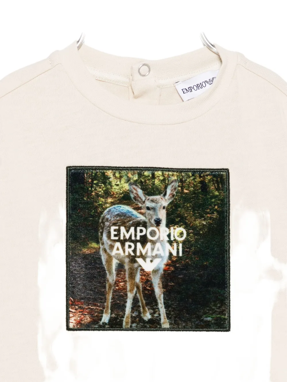 Emporio Armani Graphic-print T-shirt In Neutral