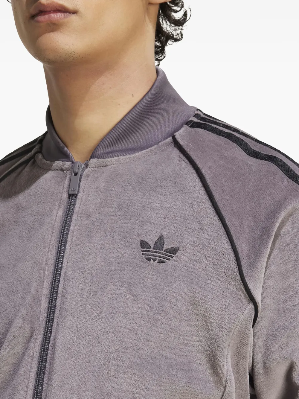 adidas SST Adicolor fluwelen sweater Grijs