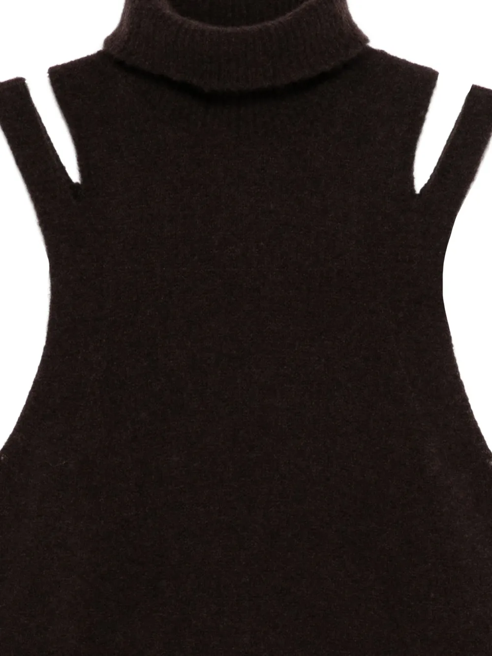 Roberto Collina Top met uitgesneden details en col Bruin