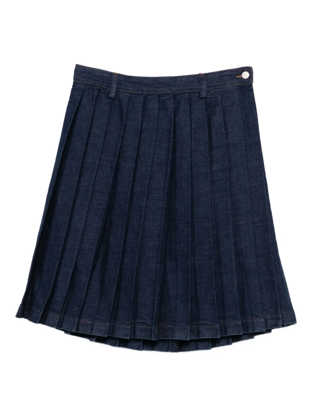 7 For All Mankind Pleated Skirt In Brown