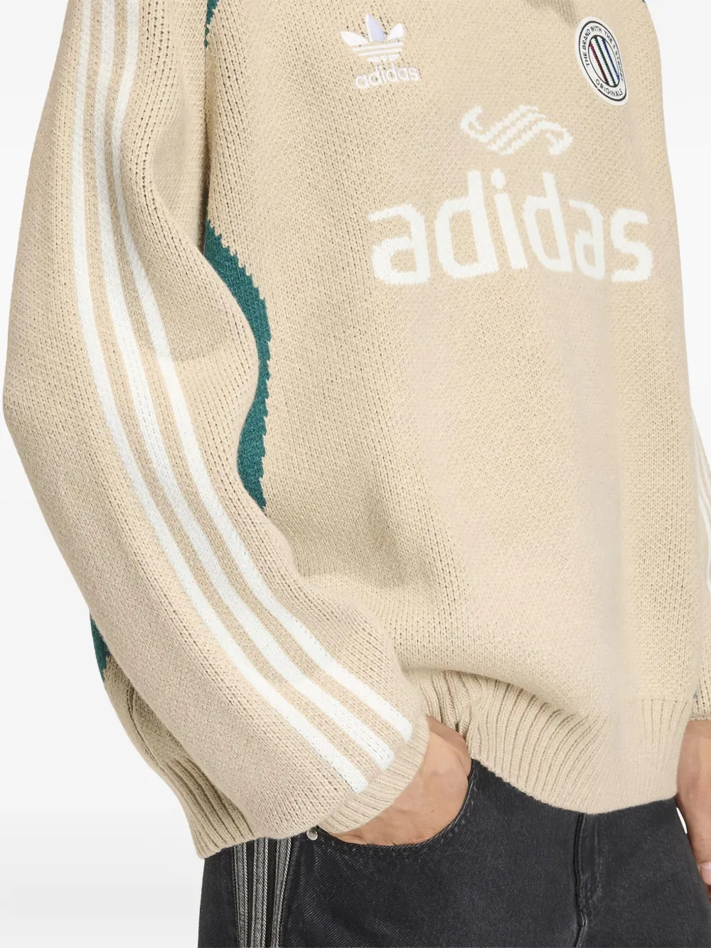 adidas Adicolor Bloke Core trui Beige