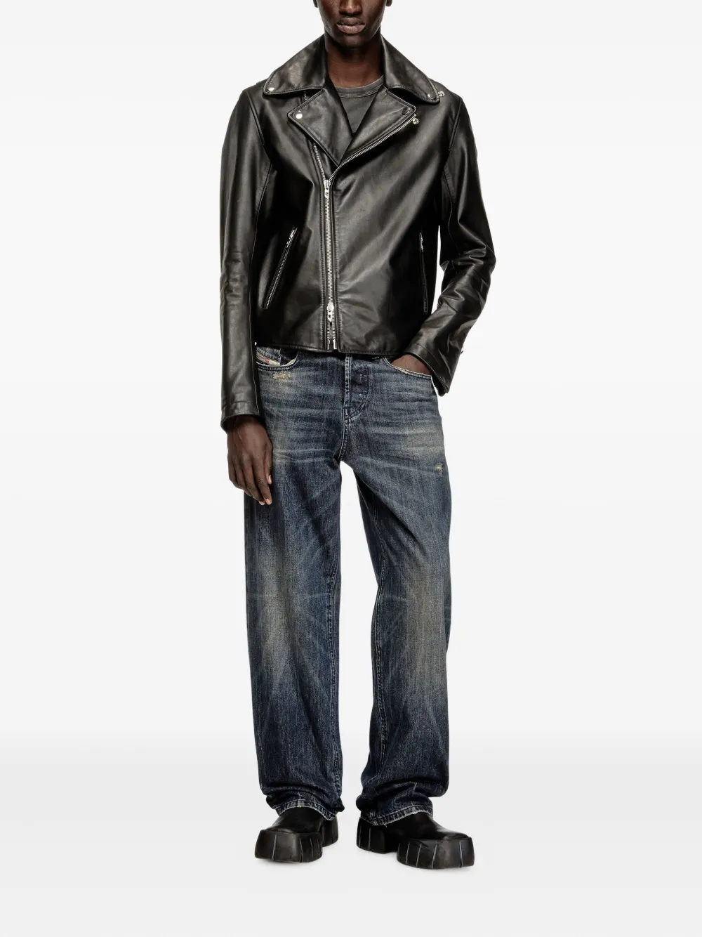 Diesel L-Eo-Wrd leather jacket | Leather Jackets | Image 2