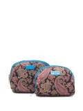 ETRO paisley-pattern makeup bag (set of two) - Blue