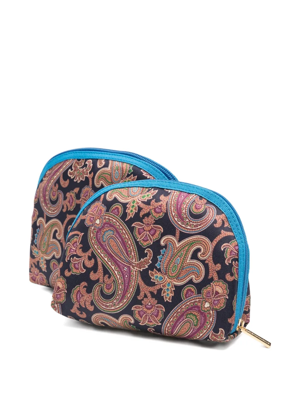 ETRO paisley-pattern makeup bag (set of two) - Blauw