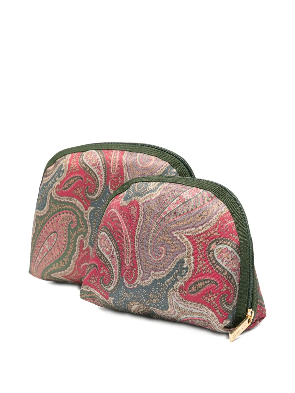 ETRO paisley-pattern makeup bag (set of two) - Groen