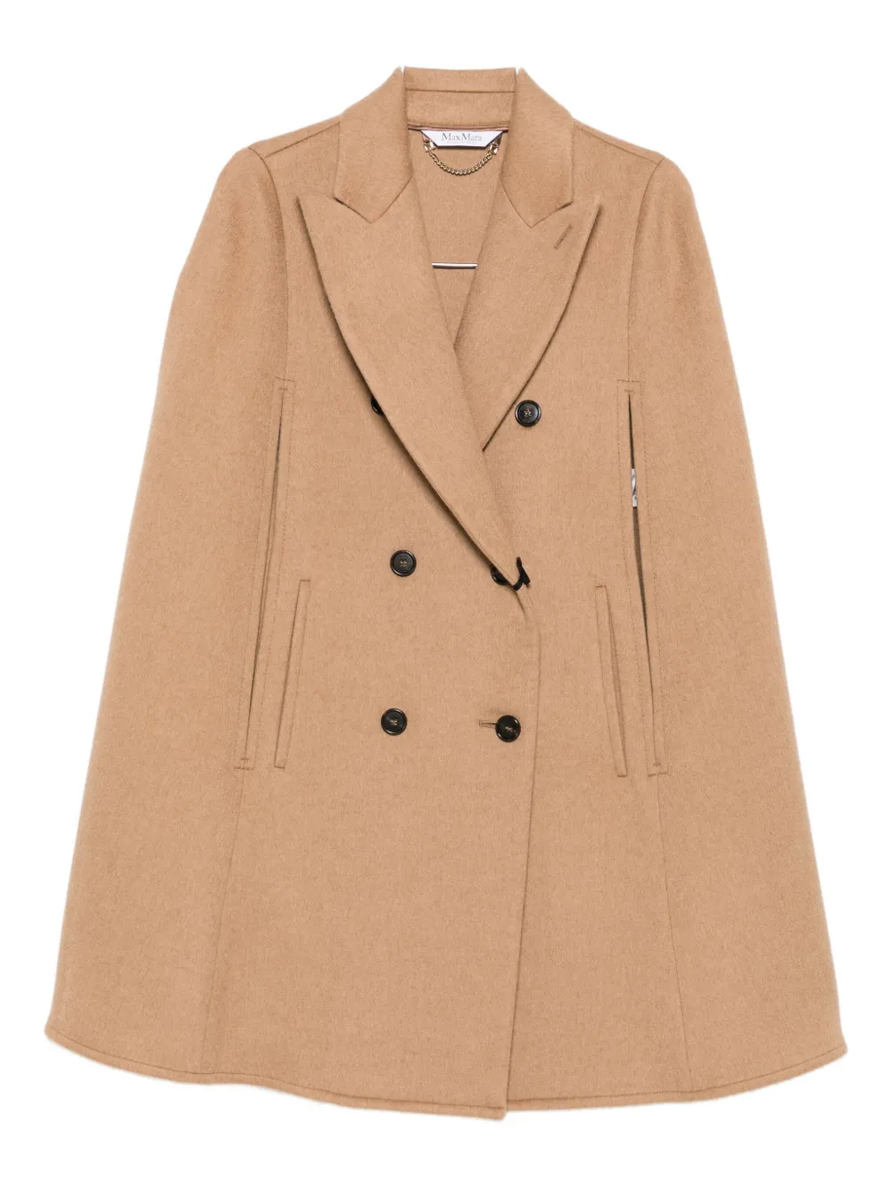 Max Mara Wool Double-breasted Coat In Brown