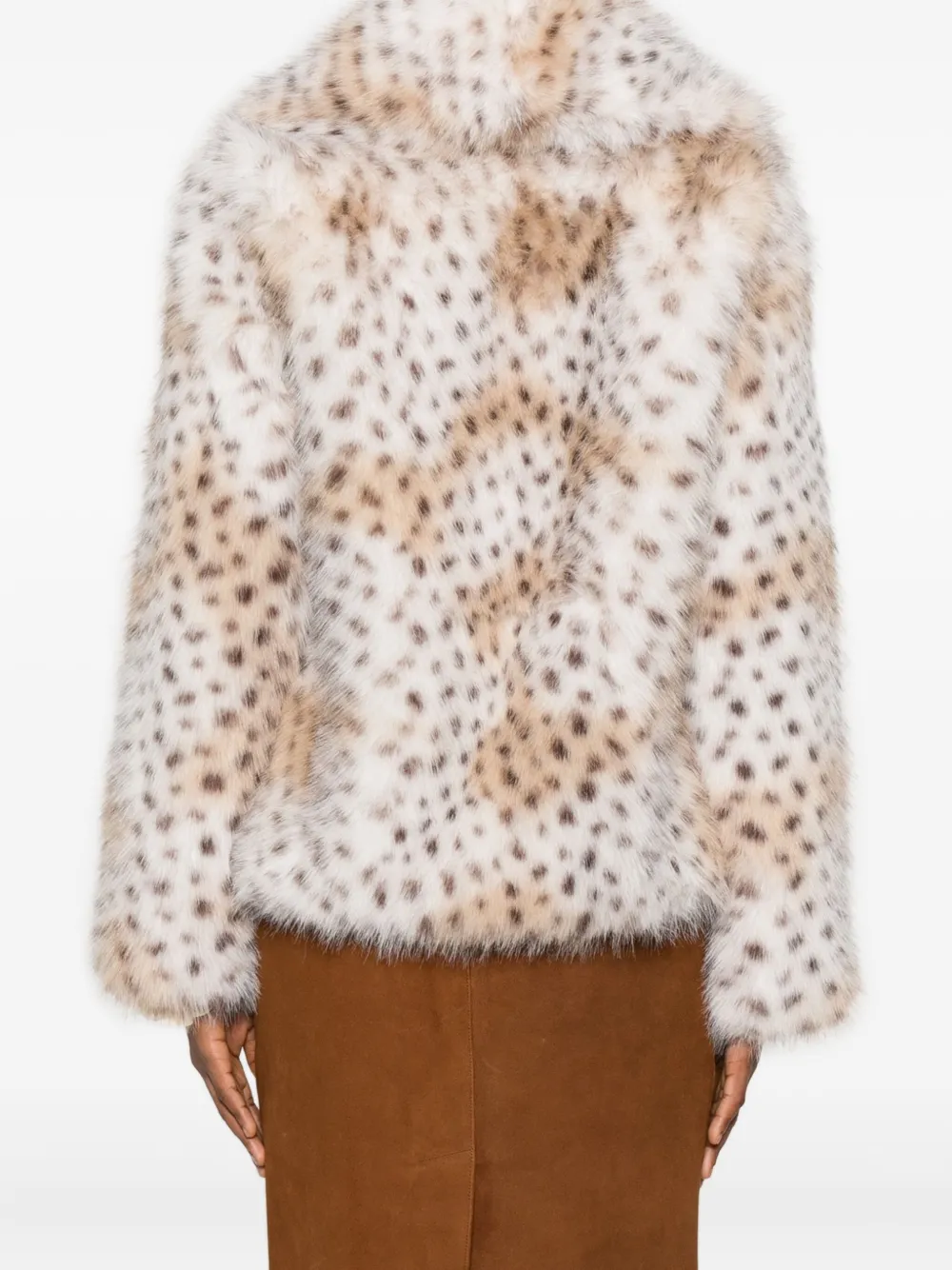 Thelaurent Faux Fur Coat In Animal Print