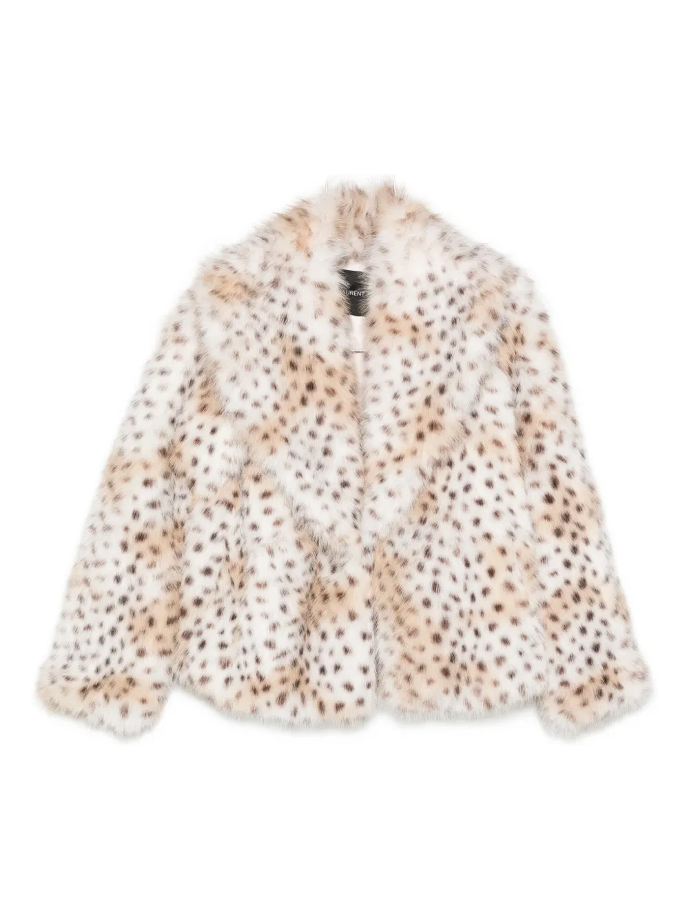 Thelaurent Faux Fur Coat In Animal Print
