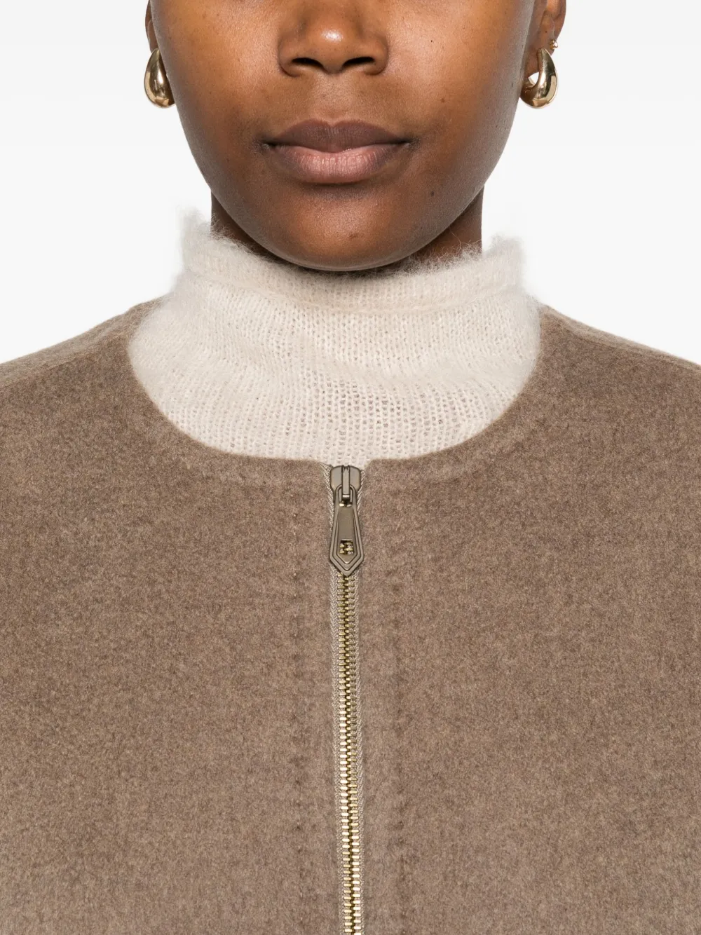 Max Mara Kasjmier jas Bruin