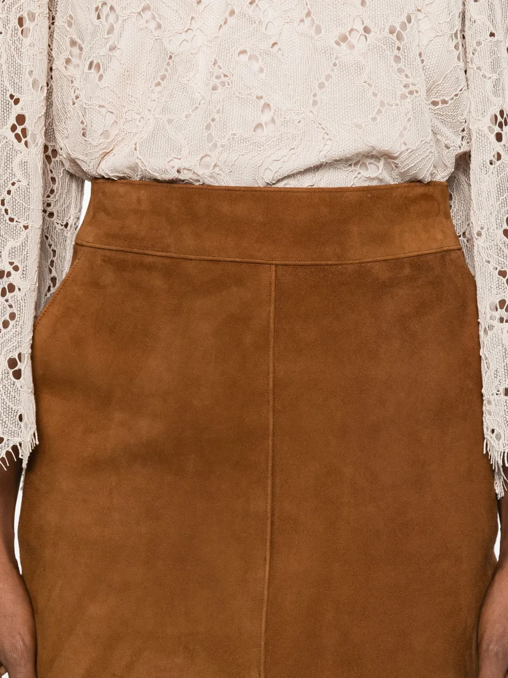 Thelaurent Leather Skirts In Brown