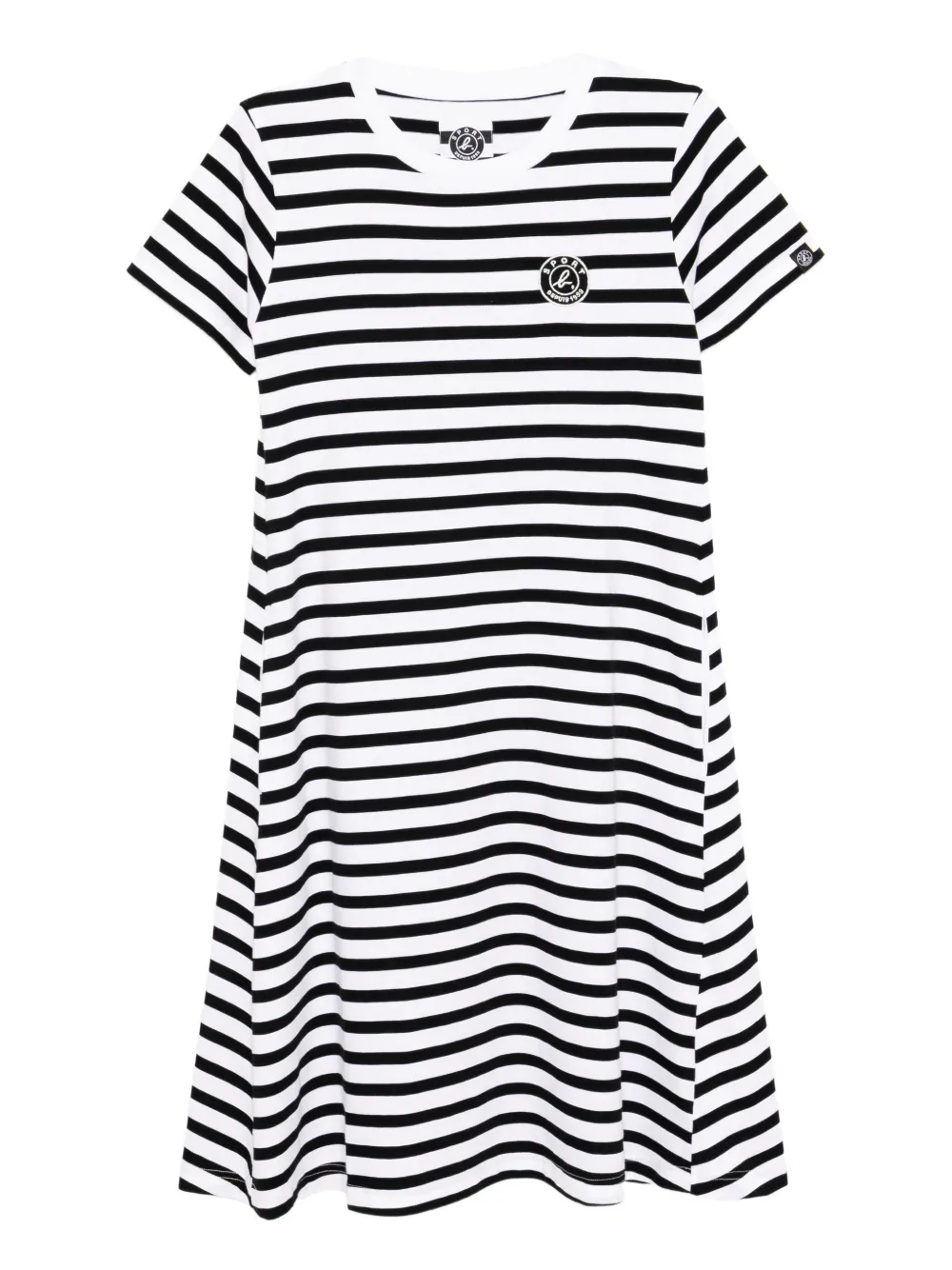 SPORT b. by agnès b. Abito a righe con logo - Nero