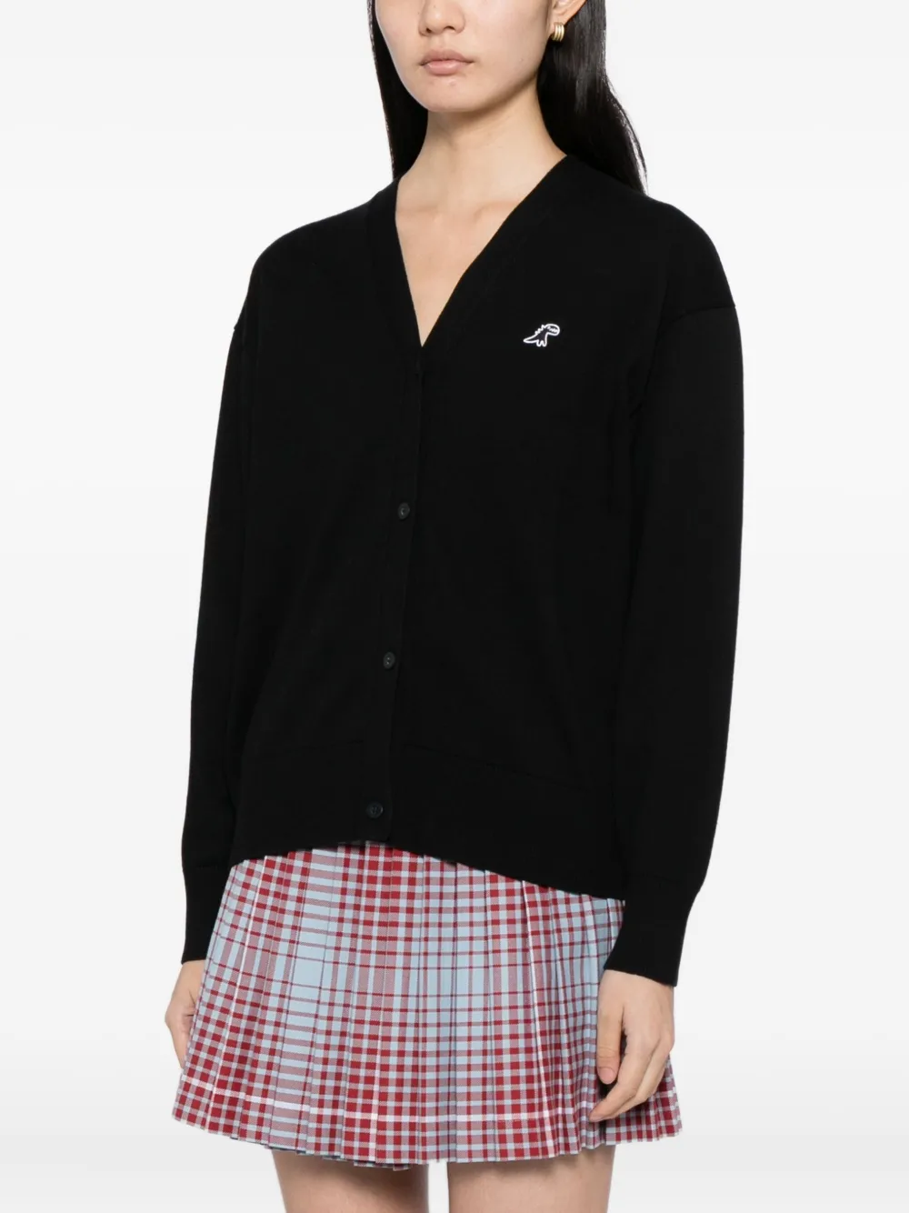 Sport B. By Agnès B. Dino Embroidered Cardigan In Black