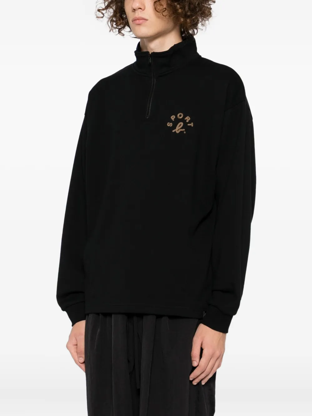 Sport B. By Agnès B. Logo-embroidered Sweatshirt In Black