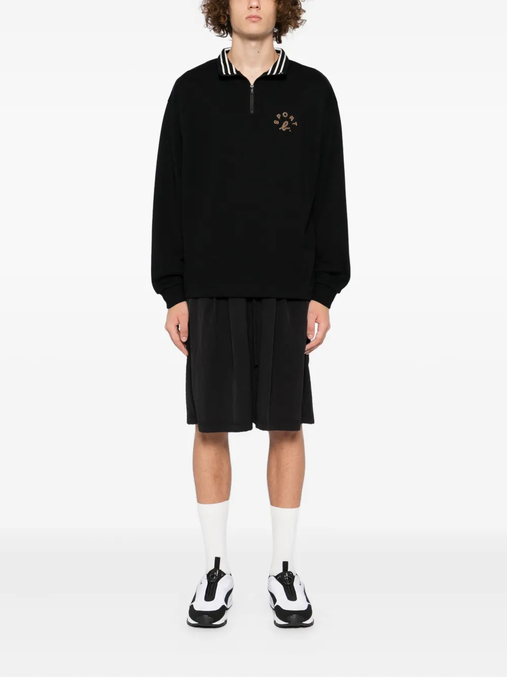 Sport B. By Agnès B. Logo-embroidered Sweatshirt In Black