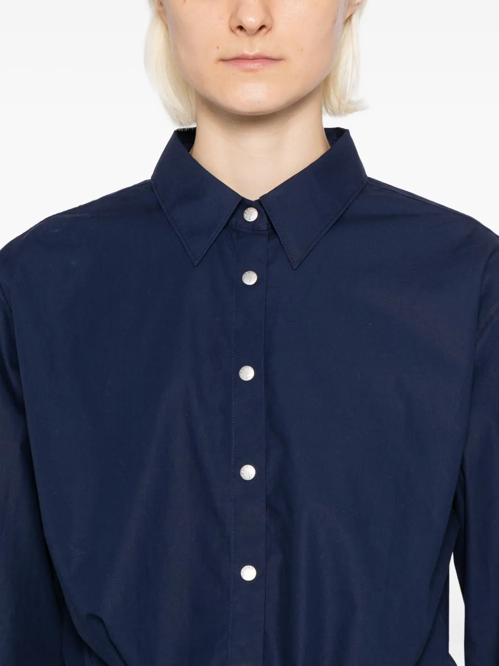 Sport B. By Agnès B. Cropped Long-sleeves Shirt In Blue