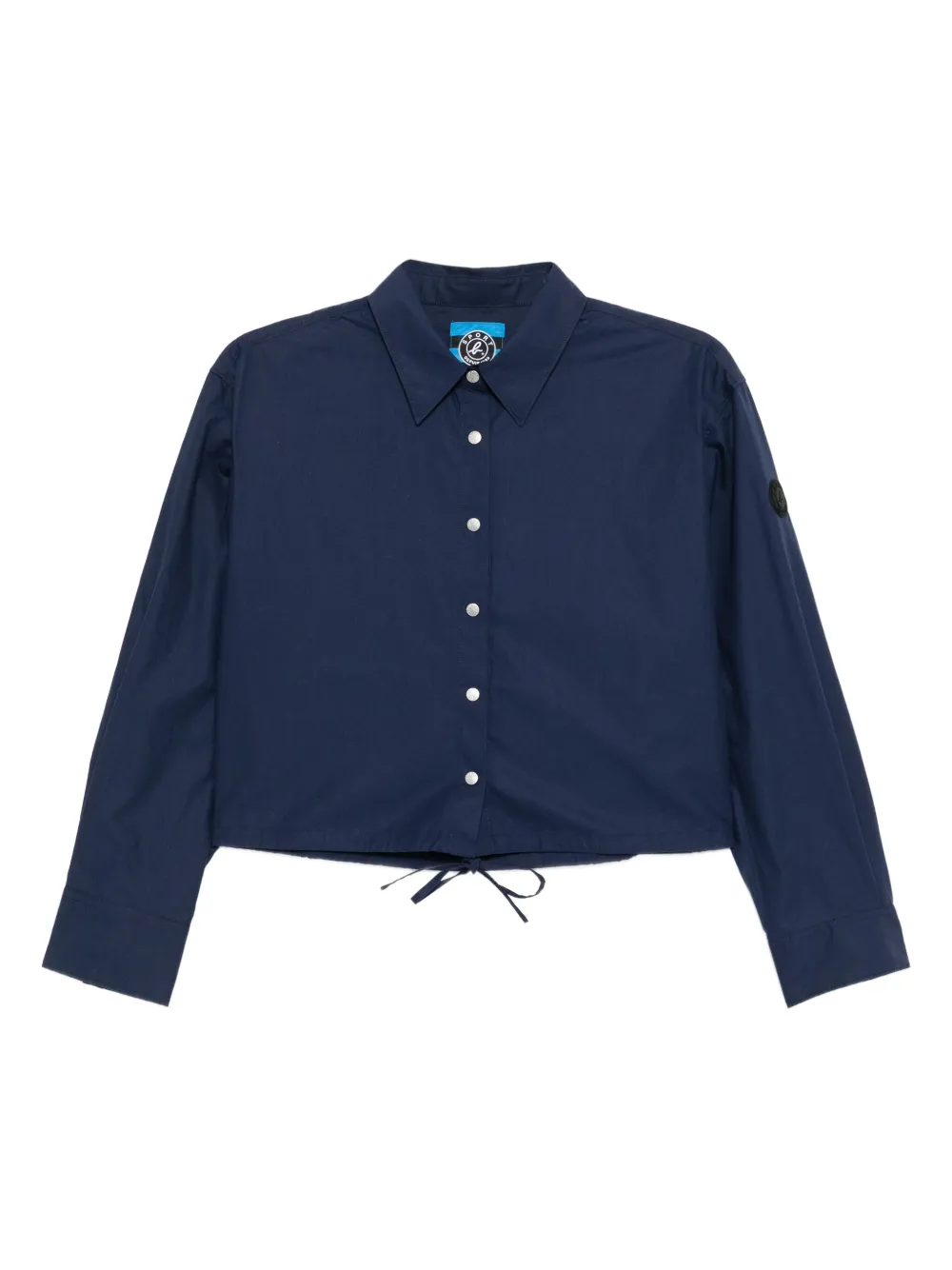 Sport B. By Agnès B. Cropped Long-sleeves Shirt In Blue