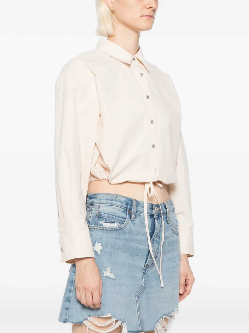  Sport B. By Agnès B. Cropped Long-sleeves Shirt - Neutrals 
