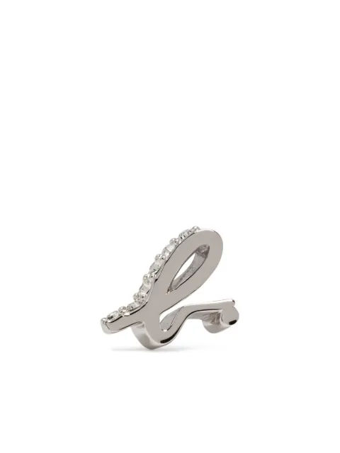 agnès b.  aretes con placa del logo