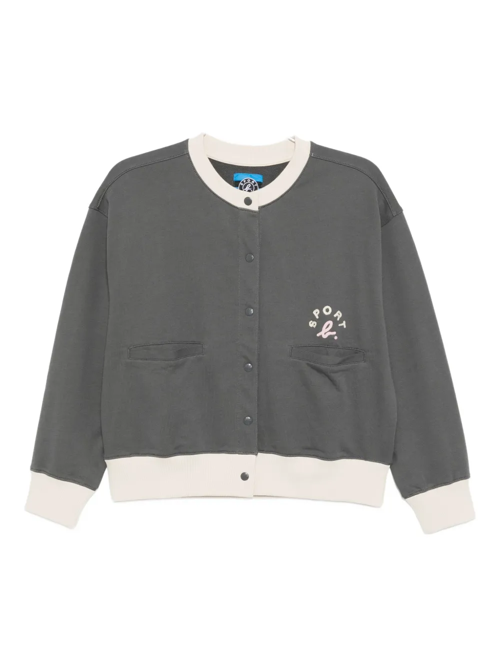 SPORT b. by agnès b.  sporty snap cardigan | Grey | Image 1