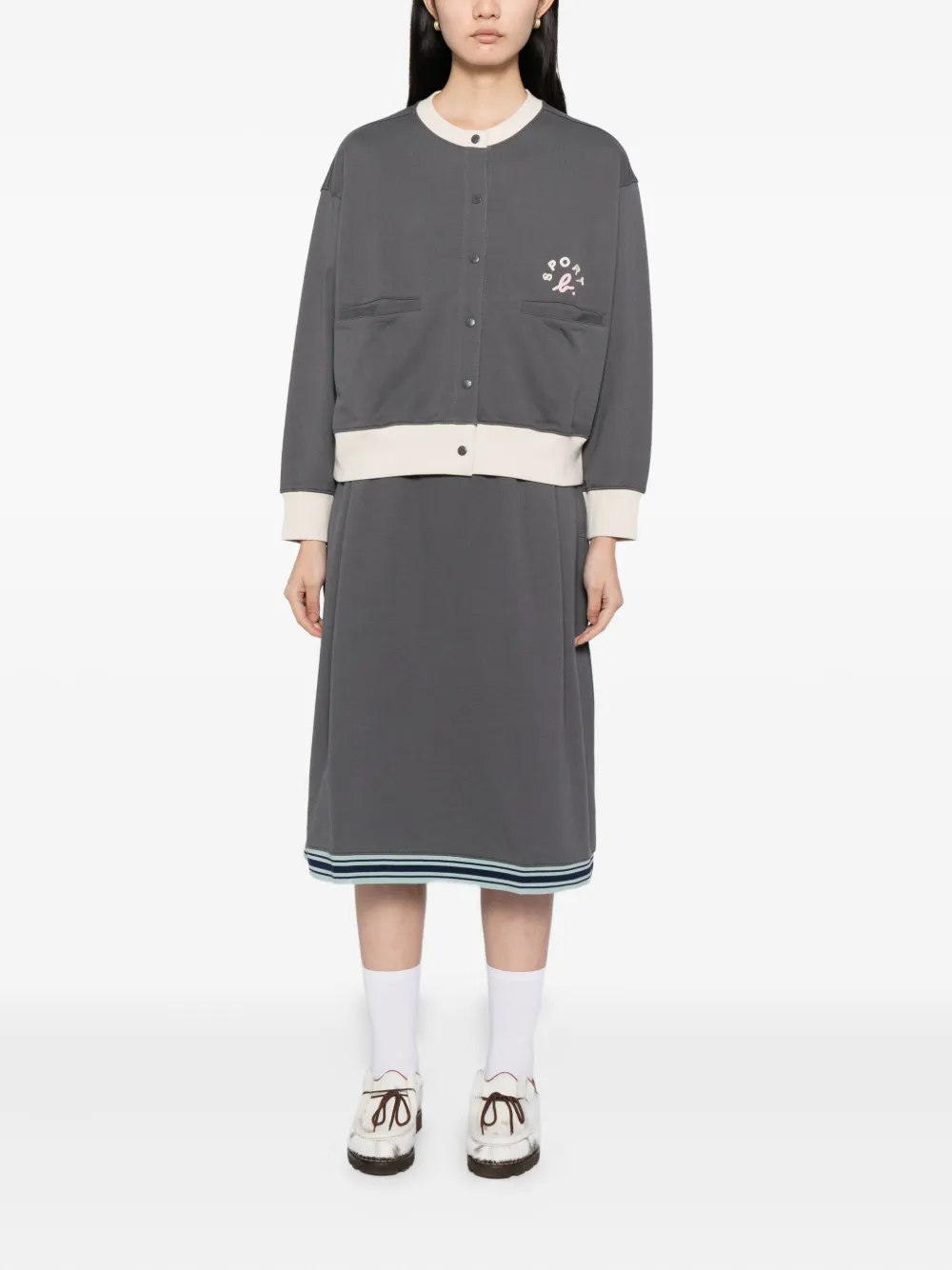 SPORT b. by agnès b.  sporty snap cardigan | Cropped Jackets | Image 2