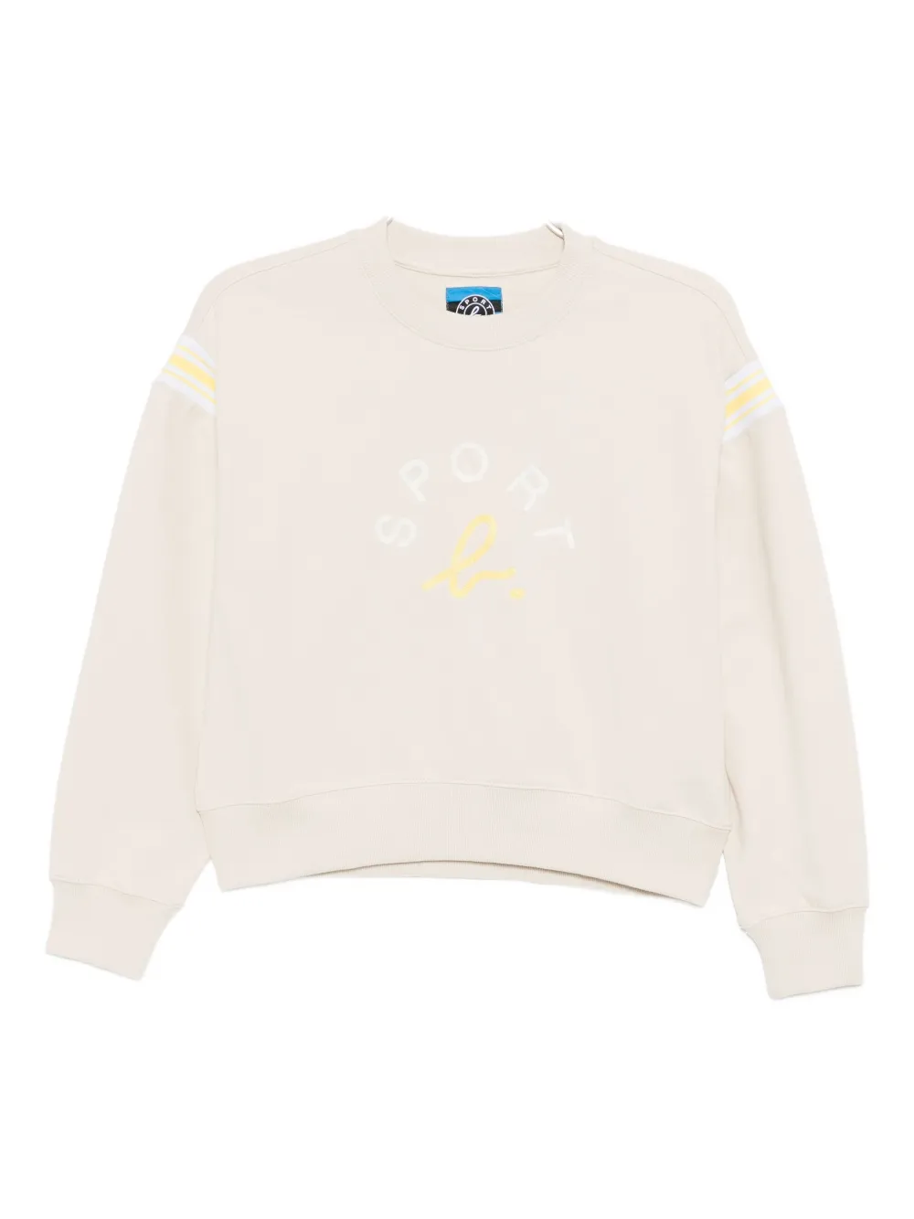 Sport B. By Agnès B. Cropped-sweatshirt In Metallic