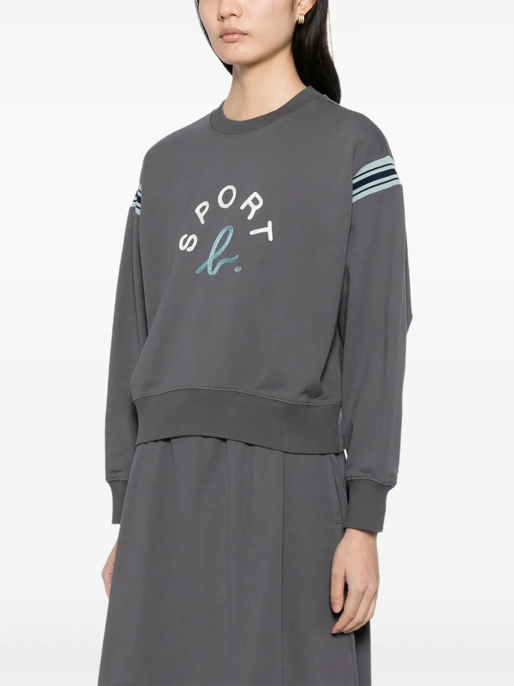 SPORT b. by agnès b. Cropped sweater Grijs