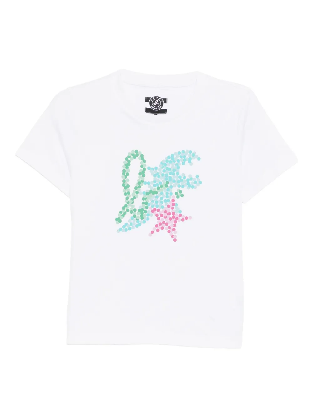 SPORT b. by agnès b. T-shirt a pois DINO - Bianco