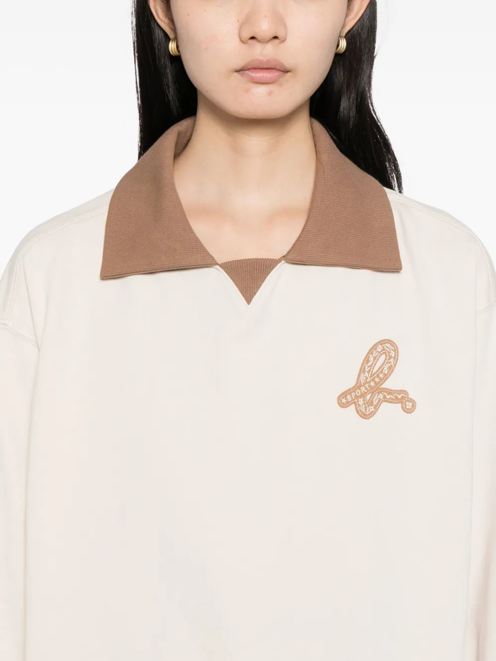 Sport B. By Agnès B. Collared Sweatshirt In Neutral