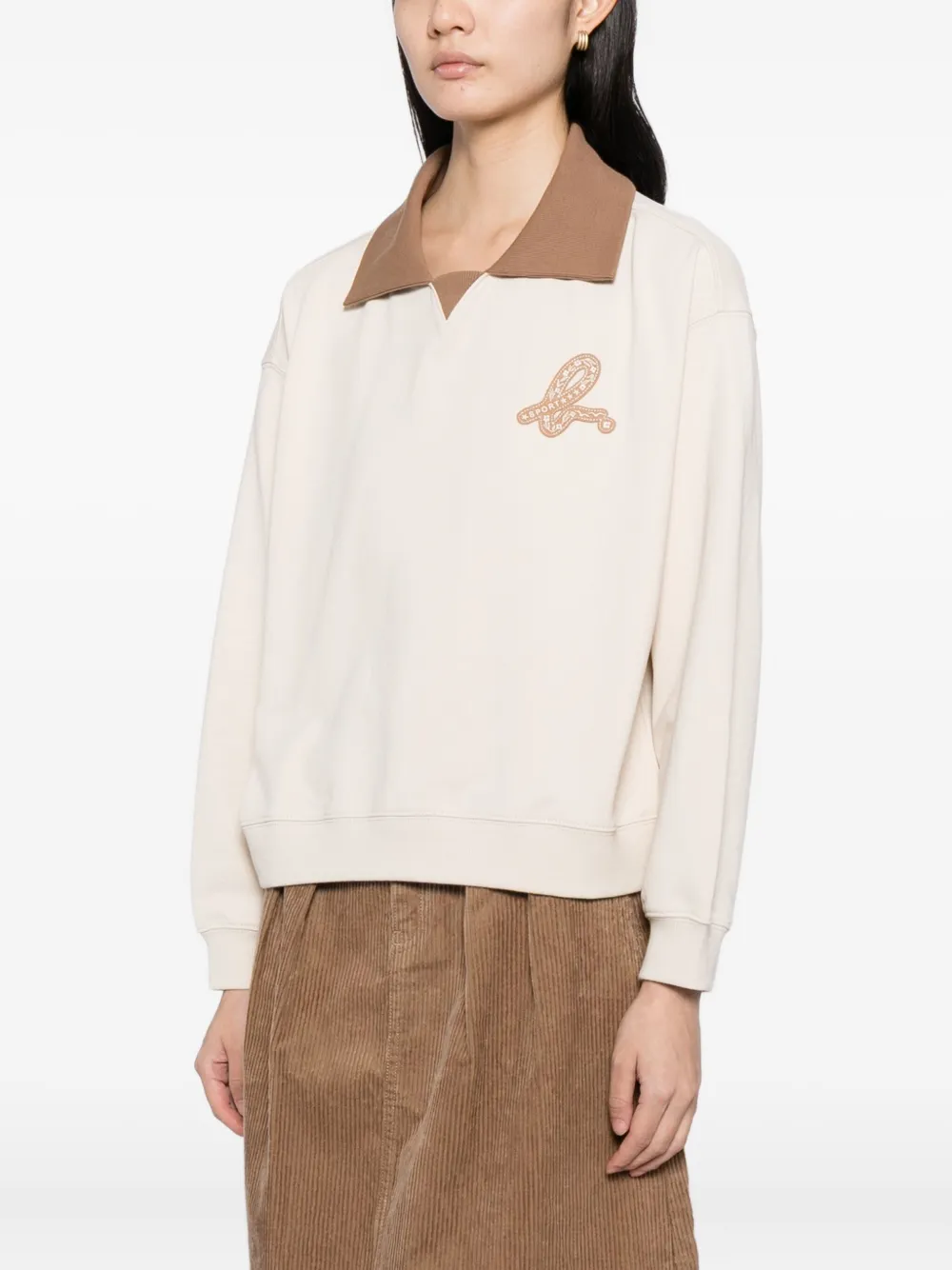 Sport B. By Agnès B. Collared Sweatshirt In Neutral