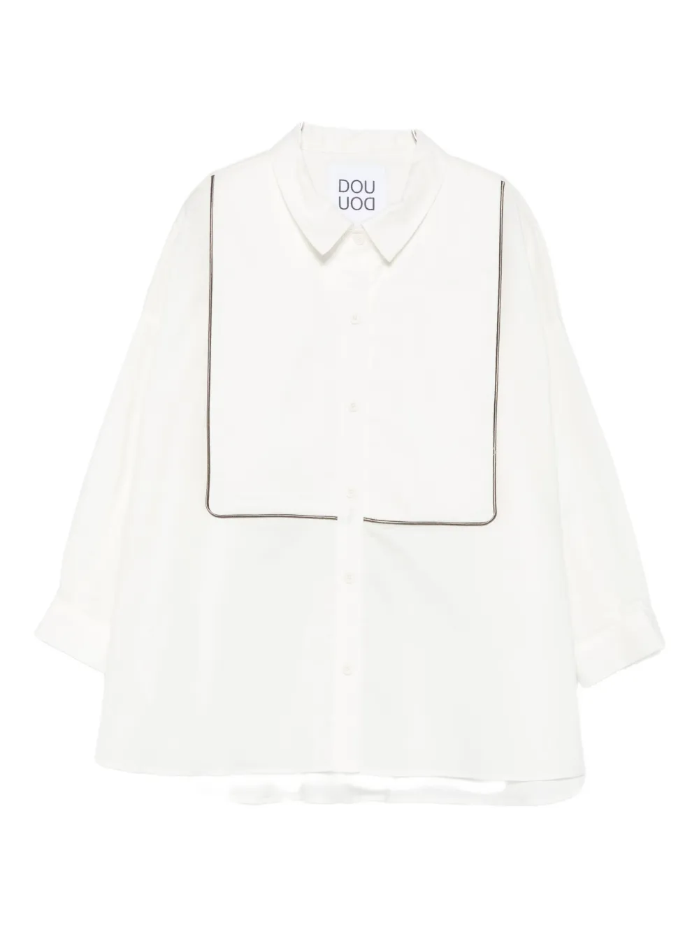 Douuod Piped-detail Shirt In Neutral