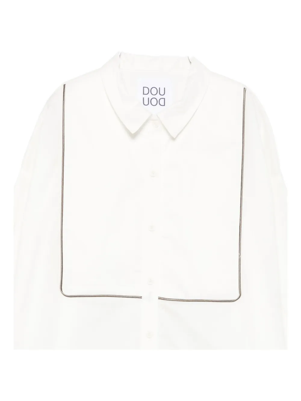 Douuod Piped-detail Shirt In Neutral