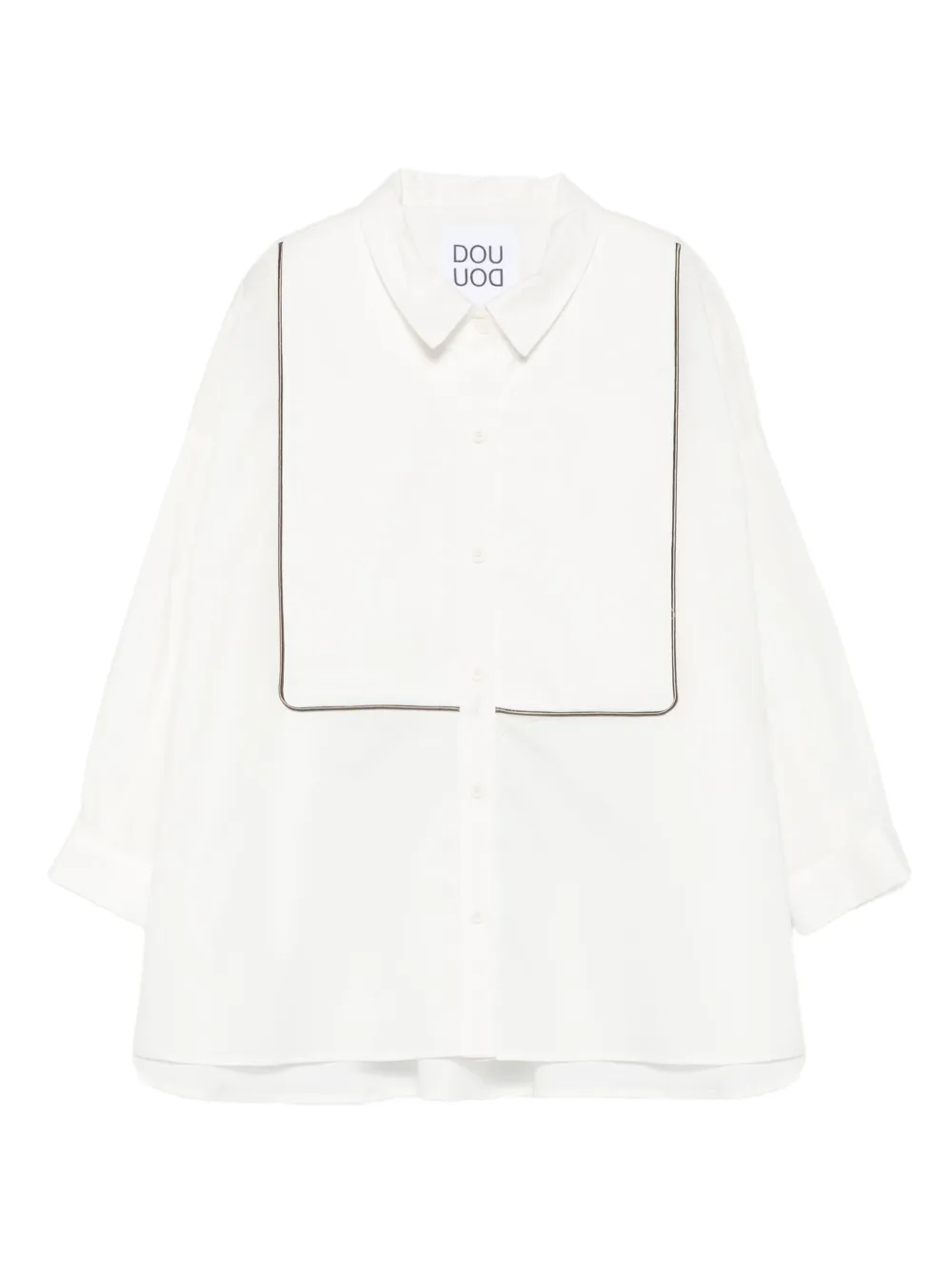 Douuod Kids piped-detail shirt | White | Image 1