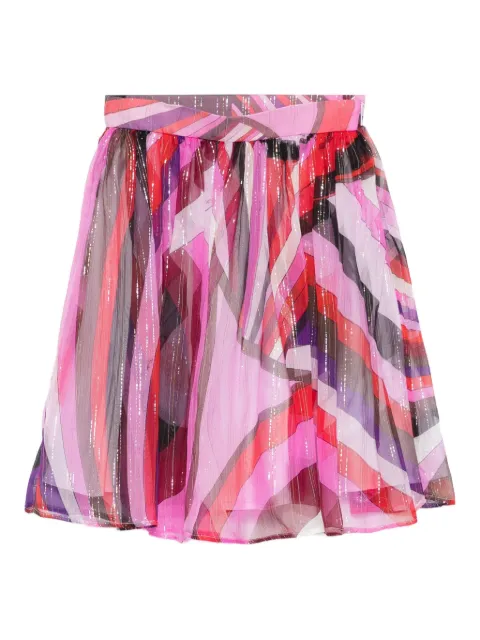 PUCCI Junior falda con estampado geométrico