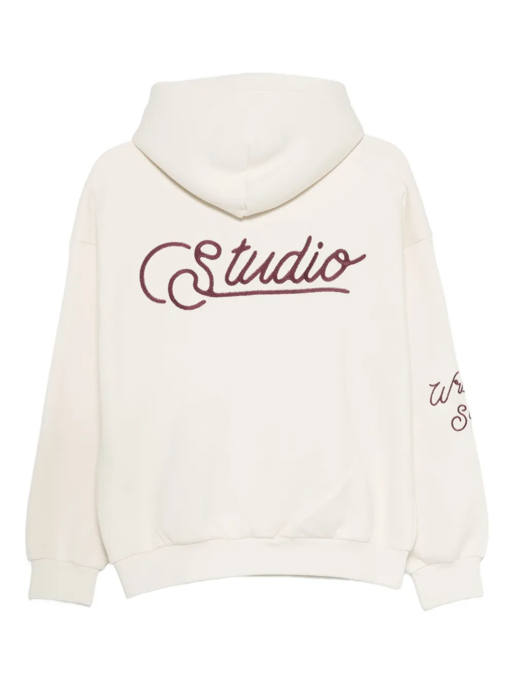 WRSTBHVR logo-embroidered hoodie - Wit
