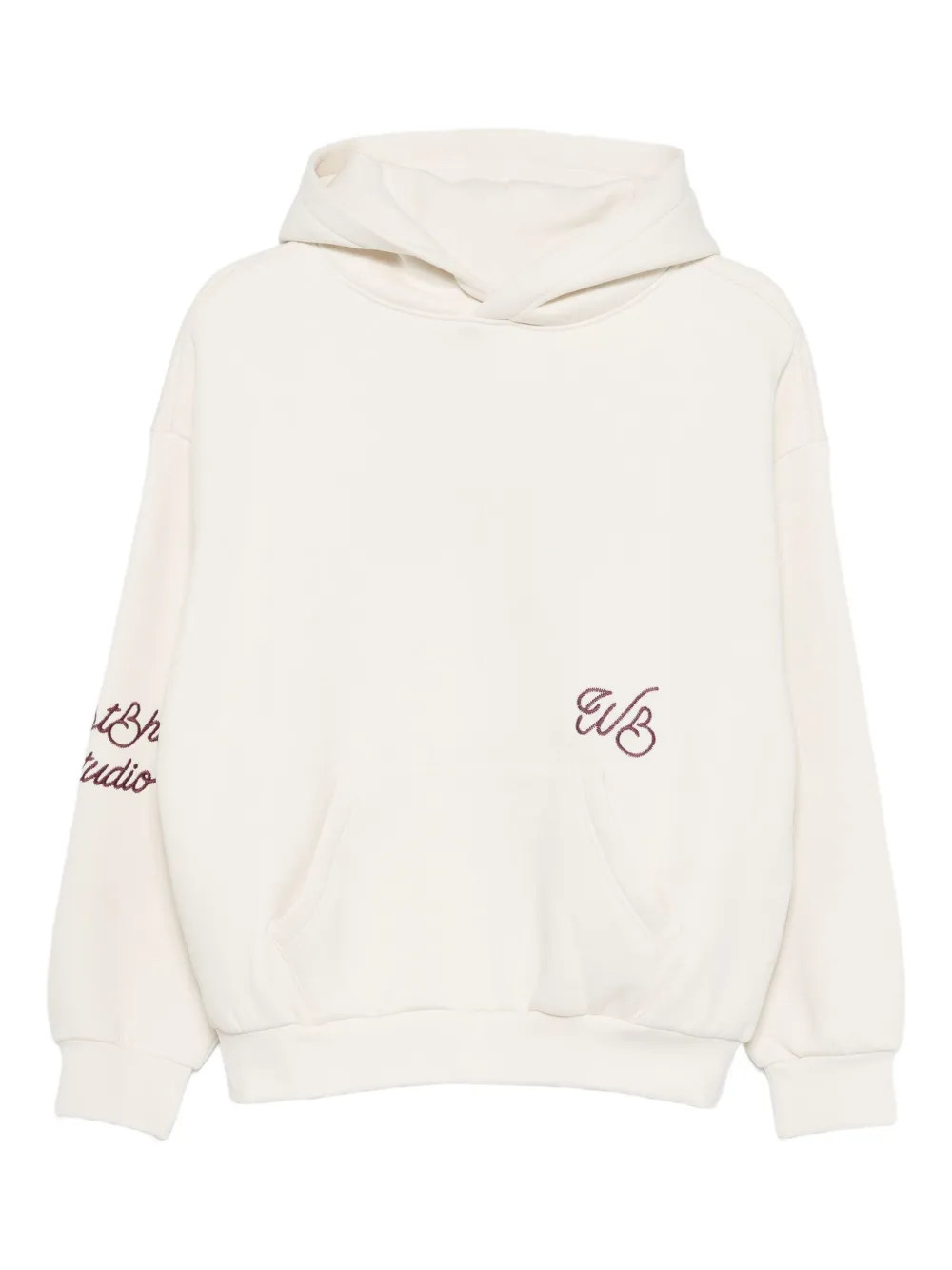 WRSTBHVR logo-embroidered hoodie - Bianco