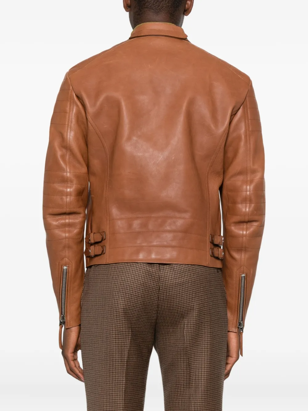 TOM FORD Leren jack Bruin