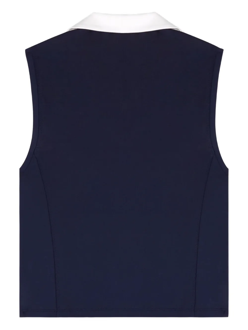 Sporty & Rich SRC Sports mouwloze top met kraag Blauw
