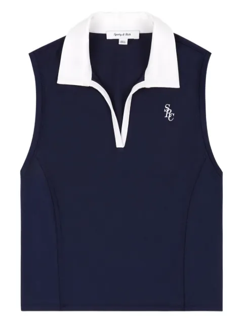 Sporty & Rich SRC Sports collared sleeveless top