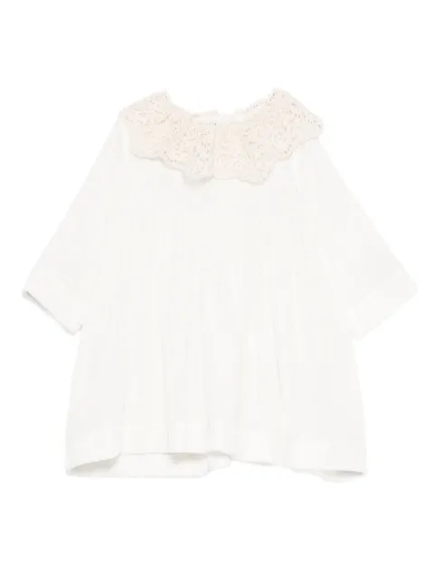 JESURUM BABY crochet-collar dress