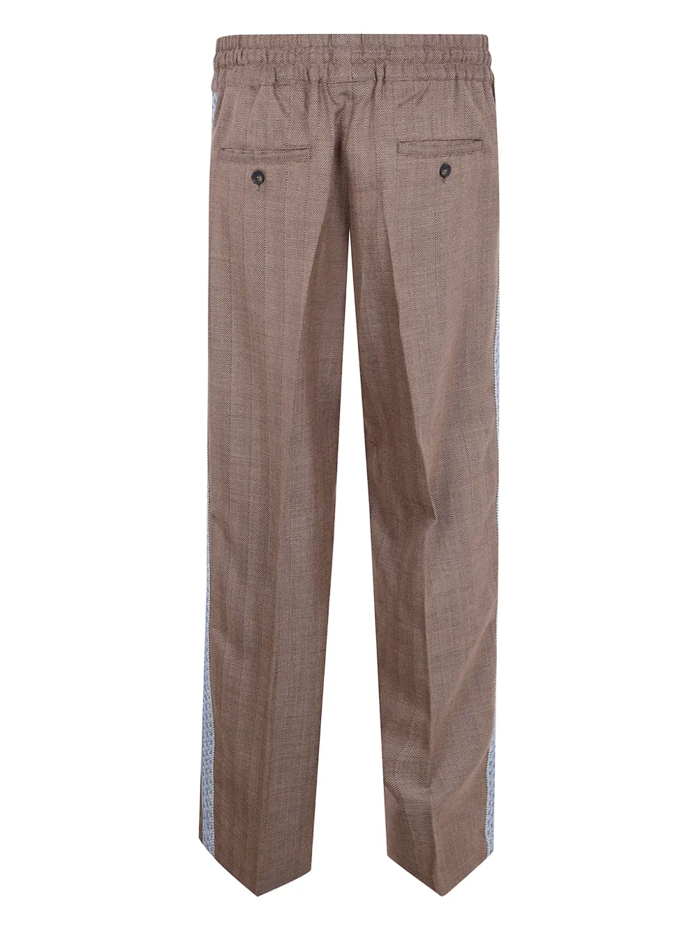 Drôle De Monsieur mélange-effect trousers - Bruin