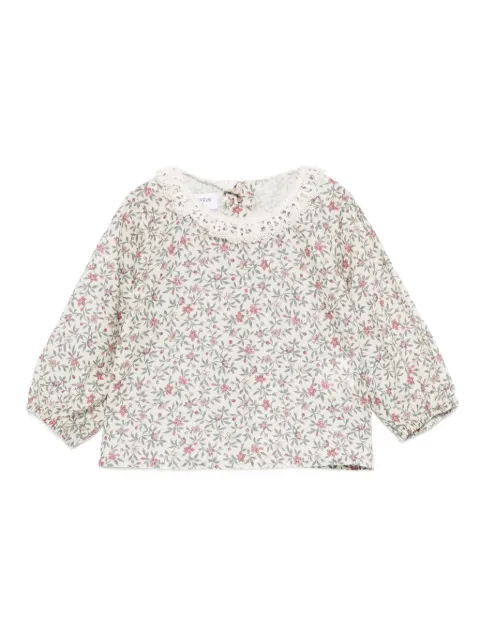 JESURUM BABY floral-print lace-trim blouse