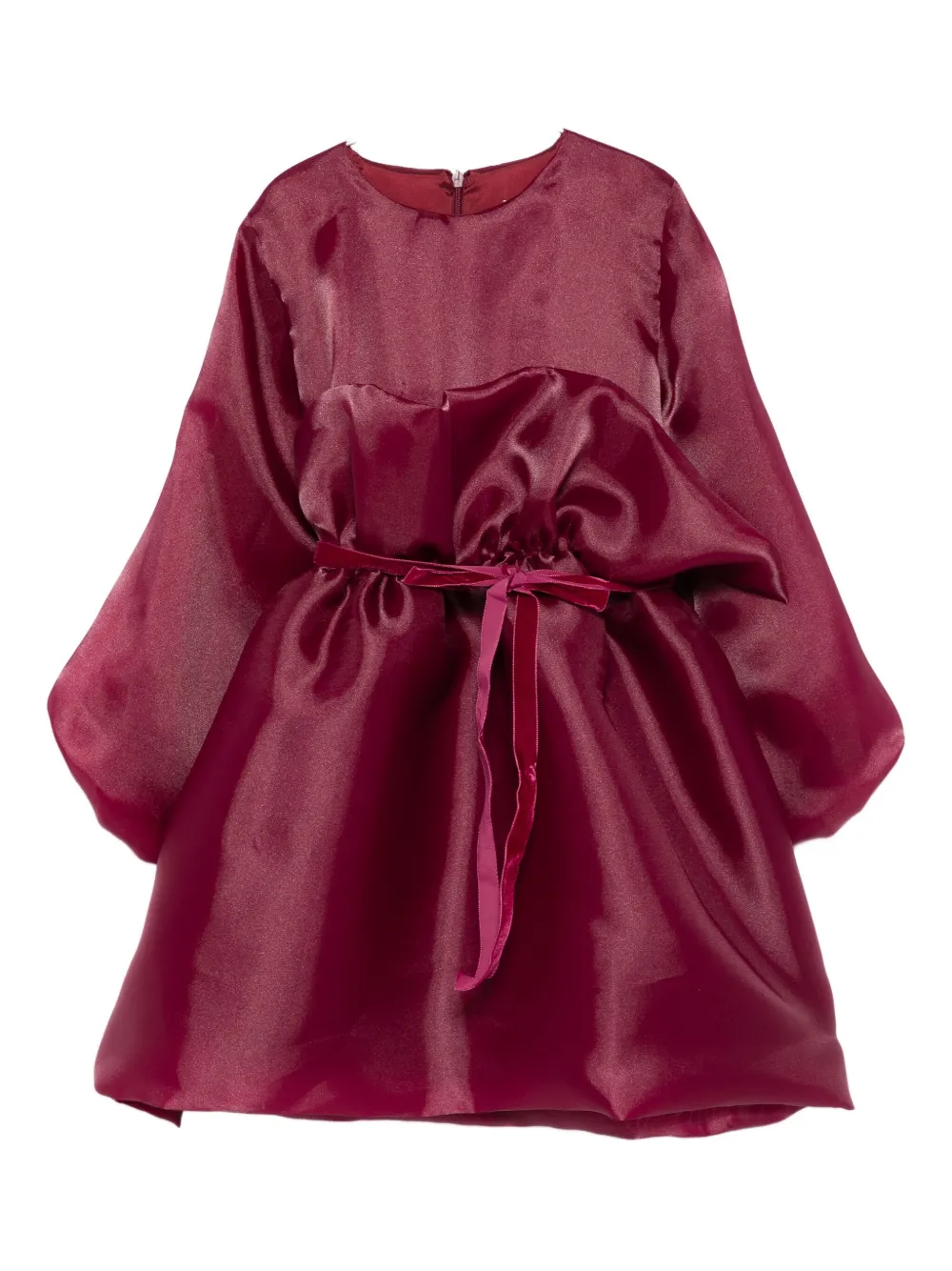 alapage bow-detail belted dress - レッド alapage bow-detail belted dress - レッド