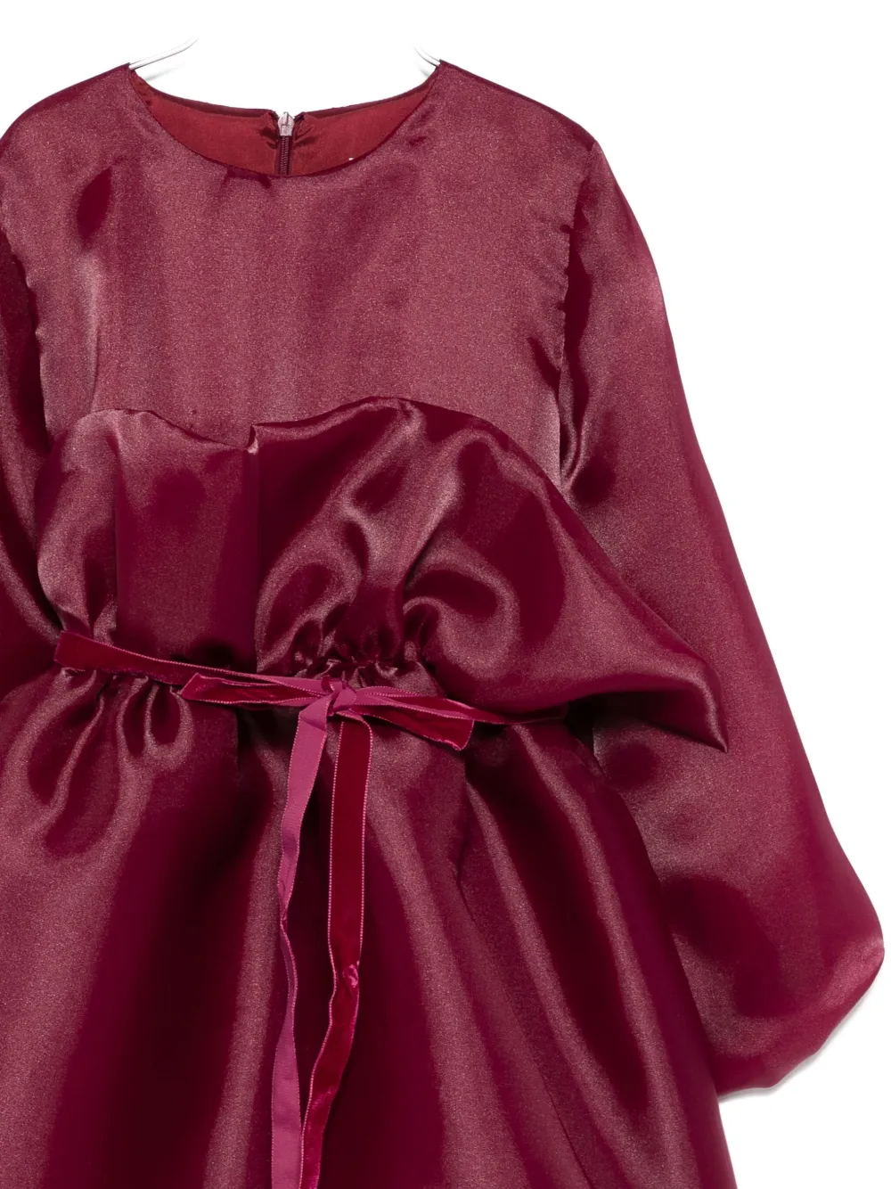 Alapage Bow-detail Belted Dress In Burgundy