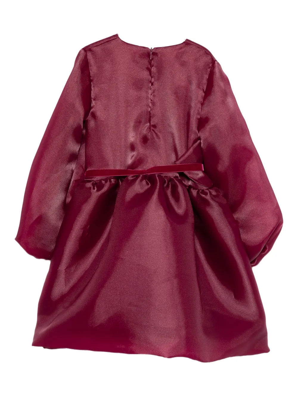 Alapage Bow-detail Belted Dress In Burgundy